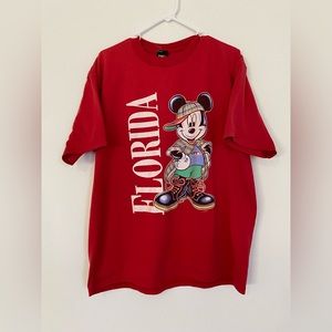 Vintage 90s Disney Mickey Mouse Florida Rap T shirt • Size XL Hip-hop